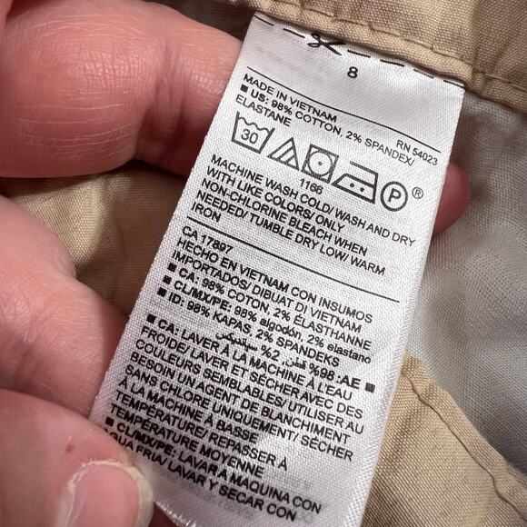 Old Navy Womens Everyday Short Chino Khaki Summer Shorts Tan Size 8 - Picture 7 of 7
